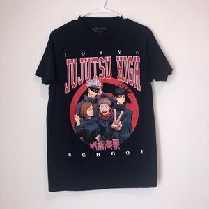 Black Graphic Tee Jujitsu Kaisen Anime Manga